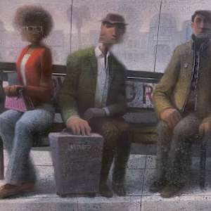 Three on a Bench by Barry Jackson