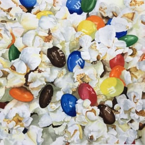 Popcorn and M & Ms by Bridgett Vallery