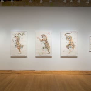 Siberian Tiger Creature by Laura Ball  Image: Installation in "Booth B4" at the David B Smith Gallery, Denver, CO from Oct 9 to Nov 7, 2020.