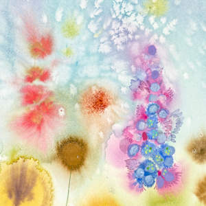 Wildflowers (Diptych) by Laura Ball 
