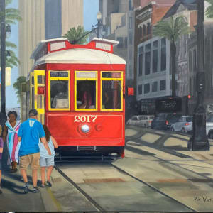 Canal Street  Streetcar by Pat Wattam