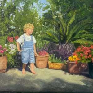 Gabe in the Garden by pat wattam