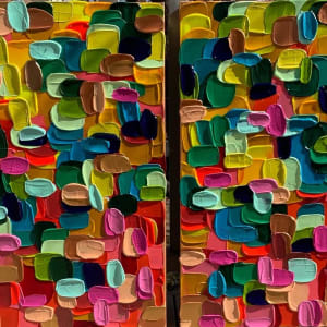 Pink Sky (Diptych) by Shiri Phillips 