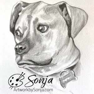 Beloved Pup Pet Portrait by Sonja Petersen