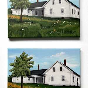 Maine Farmhouse - A Pair of Paintings by Sonja Petersen