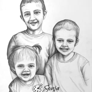 Siblings Family Portrait by Sonja Petersen