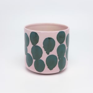Dotted Pink Planter by James Barela 