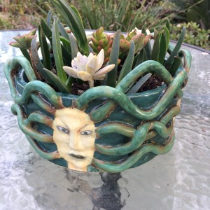 Four Ways Medusa succulent pot by Nell Eakin 