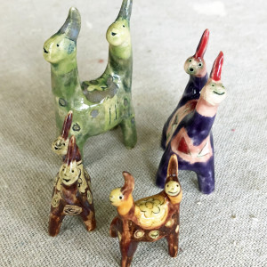 Mini critters! Etched Double Headers by Nell Eakin 