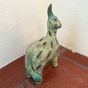 Green Cat Unicorn Mini by Nell Eakin 