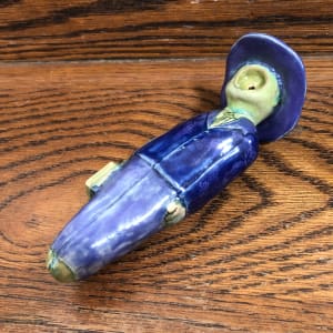 Man Pipe, in purple and blue 