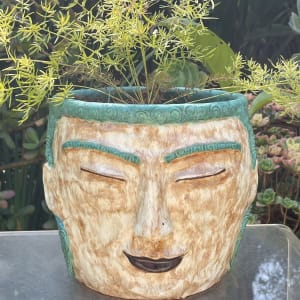 Go with the Flow head pot by Nell Eakin 