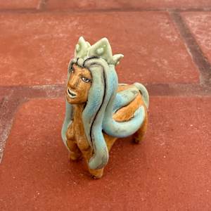 Azurite, a blue hair princess teenie by Nell Eakin 