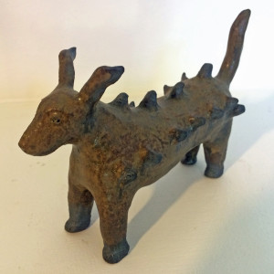 Sadie the tufted dog (sold) by Nell Eakin 