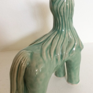 Blue unicorn woman by Nell Eakin 