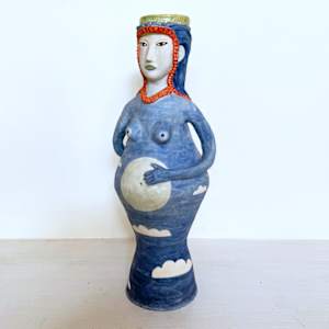 Cloud Goddess, a fertility vase by Nell Eakin 