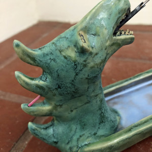 Dragon incense holder  by Nell Eakin 