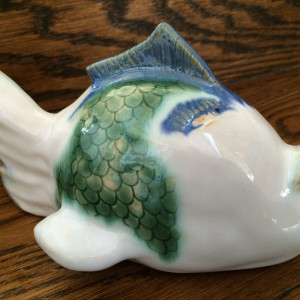Finley the porcelian fish by Nell Eakin 