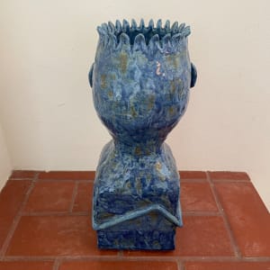 Flowing Blue Being Vase by Nell Eakin 