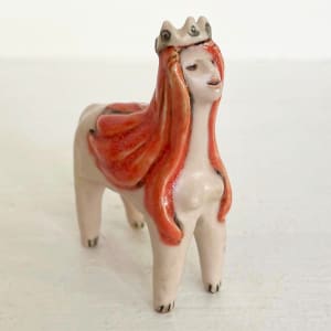 Pink Princess with Spiral Crown, a teenie by Nell Eakin 
