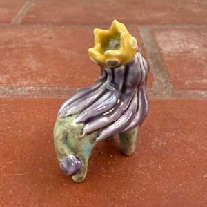 Purple Coiffed Princess, with Yellow Crown by Nell Eakin 