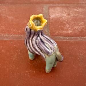 Purple Coiffed Princess, with Yellow Crown by Nell Eakin 