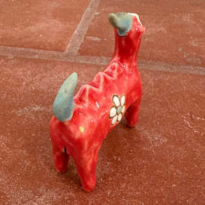 Little Red Daisy , a unicorn teenie by Nell Eakin 