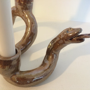 Snake with 3 candles by Nell Eakin 