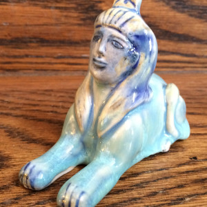 Blue Sphinx Sofia , with crown by Nell Eakin 