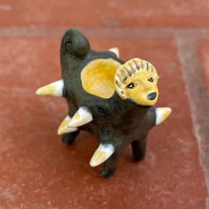 Spiky Black n' Yellow teenie bowl by Nell Eakin 