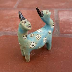 Double Blue Optical Squared Teenie by Nell Eakin 