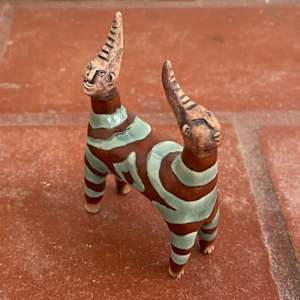 Love and Kindness4Ever, a stripy double header teeniecorn by Nell Eakin 