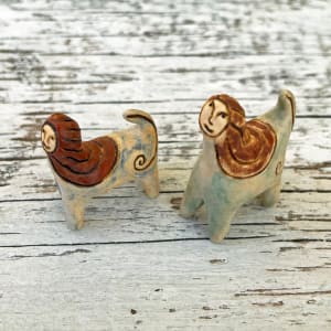Babushka Teeenies, with spiral flare, for both by Nell Eakin 