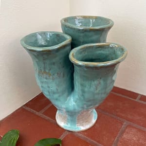 Triple Vase in Blue by Nell Eakin 
