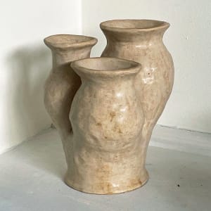 Triple Vase in Smooth Tones by Nell Eakin 