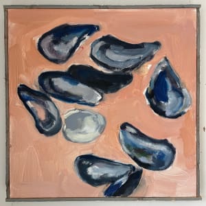 Pink Mussels by Helen Grimm  Image: with frame