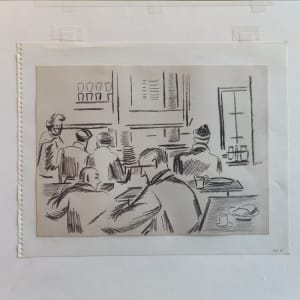 Untitled or Unknown Title, described as men in a diner by Esther Webster