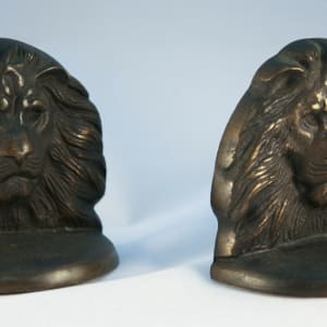 Lion's Head Bookends by Jeanne Louise Drucklieb 