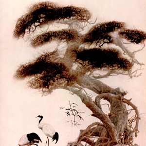 Cranes 1950 by Long Chin-san 