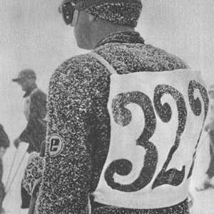 Racer in Snowstorm 1934 by Herbert Matter 