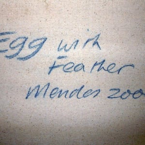 Egg with Feather by Hugh Mendez 