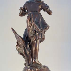 Fillette avec fleur by Auguste Moreau 