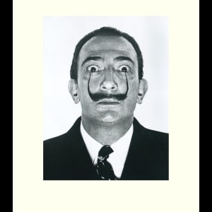 Dali Mustache 1953 by Philippe Halsman 