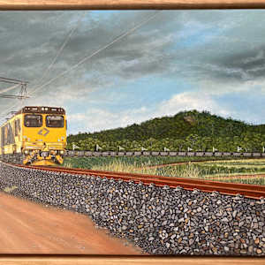 Commissioned Painting - ‘3800 fully loaded on the Blackwater Corridor’ by Jude Scott