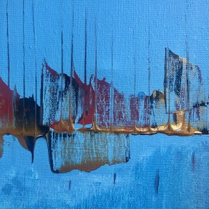 Blue Abstract by Julie Crisan 