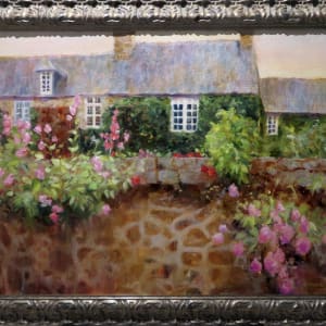 Normandy Cottage Stone Wall by Jann Lawrence Pollard  Image: Framed