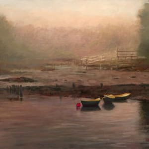 Dory Boats in the Fog by Jann Lawrence Pollard