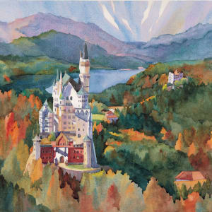 GERMANY Neuschwanstein ,  Karen Brown by Jann Lawrence Pollard