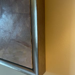 Venetian Pot by Jann Lawrence Pollard  Image: Floated frame, silver with stained sides 2-1/4" deep.