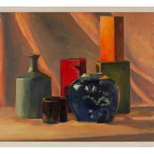 Still Life with Blue Vase by Phyllis Stevens